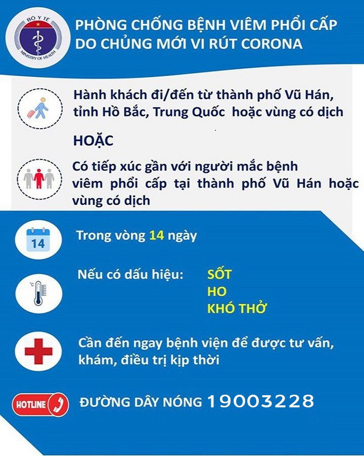 Khuyến cáo của Bộ Y tế