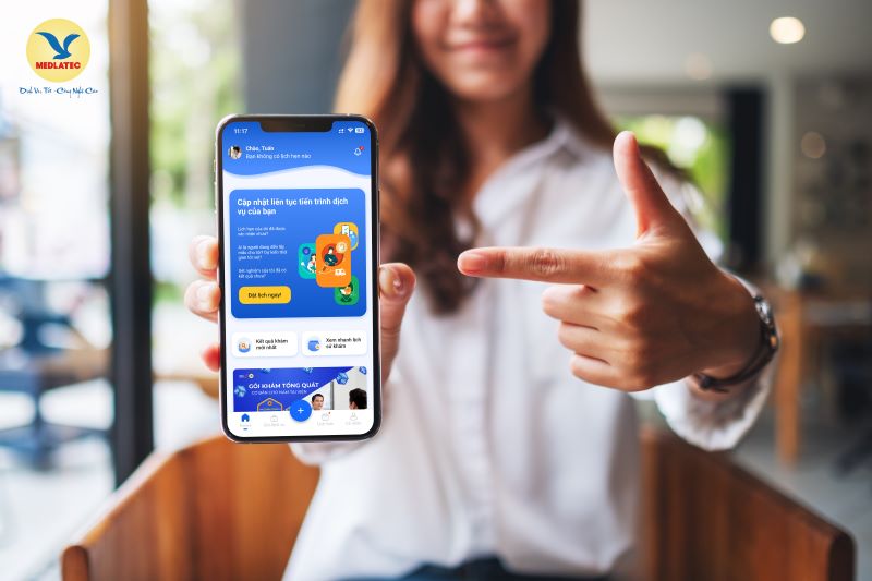 Giao diện ứng dụng My Medlatec được thiết kế hiện đại, thân thiện với người dùng