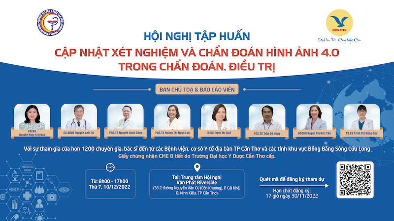 Ngày 10/12, MEDLATEC phối hợp Trường Đại học Y Dược Cần Thơ tổ chức Hội nghị tập huấn y khoa lớn nhất khu vực đồng bằng sông Cửu Long