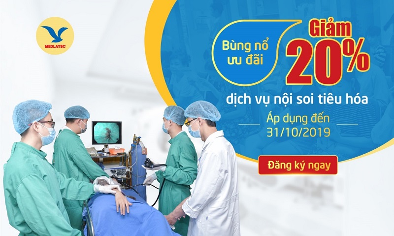 MEDLATEC triển khai ưu đãi 20% dịch vụ nội soi tiêu hóa