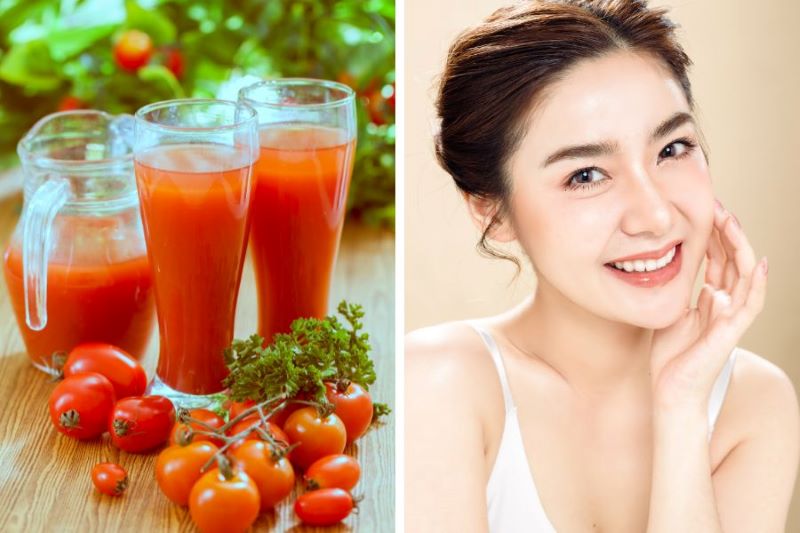 Uống nước ép cà chua mỗi ngày giúp da trắng sáng, ngăn ngừa lão hóa