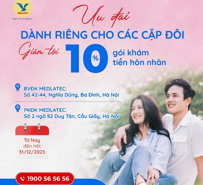 Khám sức khỏe sinh sản cho vợ chồng tại MEDLATEC, nhận ngay ưu đãi