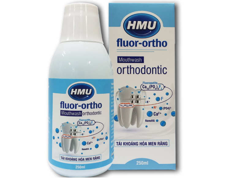 Nước súc miệng HMU Fluor Ortho